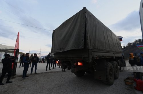 Laçından Xankəndi istiqamətinə Rusiya sülhməramlılarının 15 avtomobili maneəsiz hərəkət edib