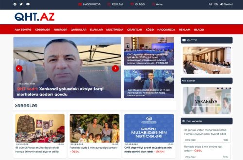 QHT.az saytı yeni dizaynda