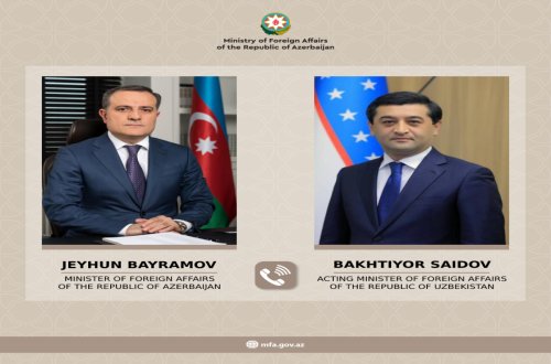 Ceyhun Bayramov Özbəkistanın yeni XİN başçısını təbrik edib