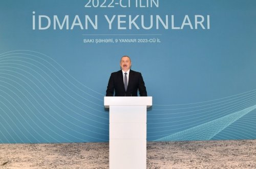 İlham Əliyev ötən ilin idman yekunlarına həsr olunmuş mərasimdə iştirak edib - YENİLƏNİB + FOTO