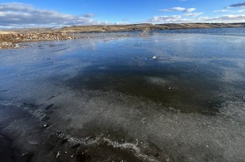 Şaxta səbəbindən Qarsdakı göllər dondu – FOTOLAR