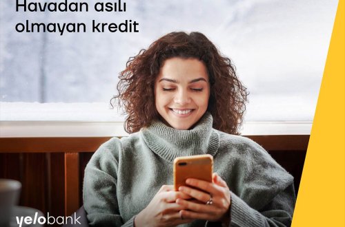 Evdən çıxmadan kredit almağın yolu Yelo Bank-da!
