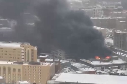 Moskvada güclü yanğın, 230 nəfər təxliyə edildi - Video