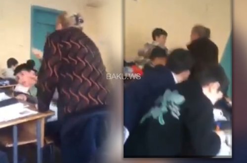 Azərbaycanda məktəbdə növbəti rəzalət: Müəllim şagirdi döyüb təhqir etdi - VİDEO