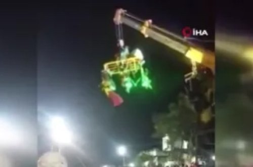 Hindistanda festival ərazisində kran aşıb: 4 ÖLÜ, 9 YARALI