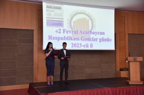 Nəsimi rayonunda “2 fevral – Gənclər günü” münasibətilə “Ulu Öndər, sonsuzadək gəncliyin qəlbindədir”  adlı  bayram tədbiri keçirilib