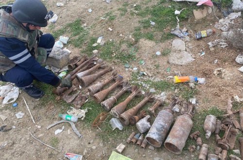 Binəqədidə hərbi sursat aşkarlandı - VİDEO - FOTO