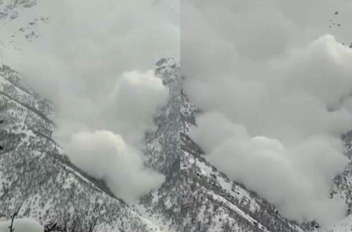 Türkiyədə qar uçqunu anbaan lentə alındı - VİDEO