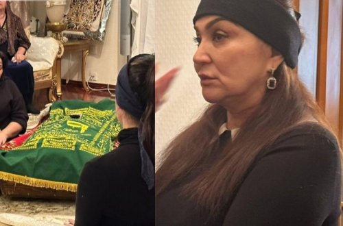Yaxınları Zeynəb Dostəliyeva ilə vidalaşır - Fotolar