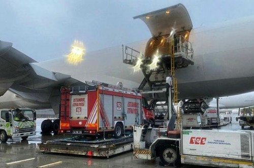 THY zəlzələ bölgəsinə 850 ton humanitar yardım daşıyıb