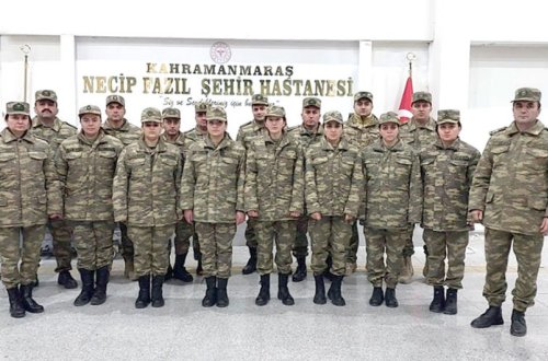 Военно-медицинский персонал Минобороны Азербайджана находится в Кахраманмараше