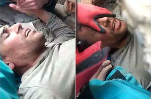 Dağıntılar altından 104 saat sonra çıxarılan kahramanmaraşlı zabitin oxuduğu dua - VİDEO