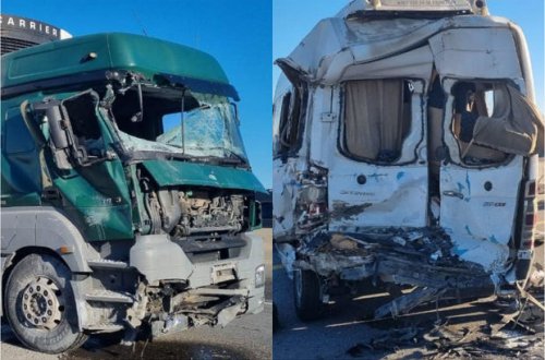 Ucarda mikroavtobus TIR-la toqquşub, ölən və yaralananlar var - YENİLƏNİB