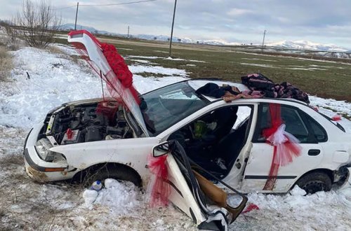 Toy karvanında ağır qəza: bəy öldü - FOTO