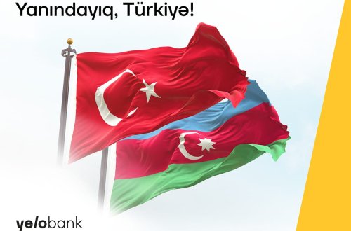 Yelo Bank Türkiyəyə ianə etdi