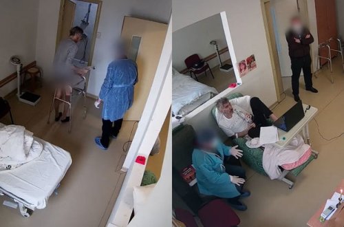 Saakaşvilinin xəstəxanadan yeni görüntüləri yayıldı - VİDEO