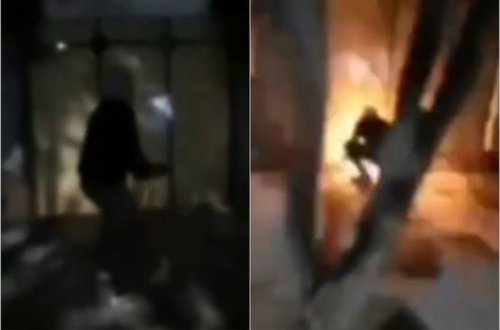 İranlı aksiyaçılar deputatın evinə od vurdular - VİDEO