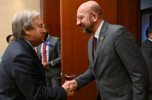 Şarl Mişel BMT Baş katibi ilə Ukraynadakı müharibəni müzakirə edib