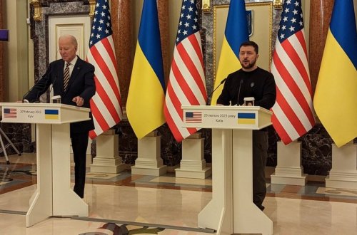 ABŞ lideri Kiyevdə bəyan edib: “Ukrayna mütləq qalib gələcək”