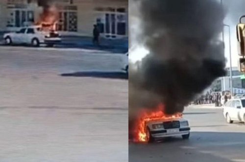 Sabirabad sakini öz avtomobilinə od vurdu - ANBAAN VİDEO