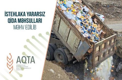 7 tondan çox qida məhsulu məhv edildi