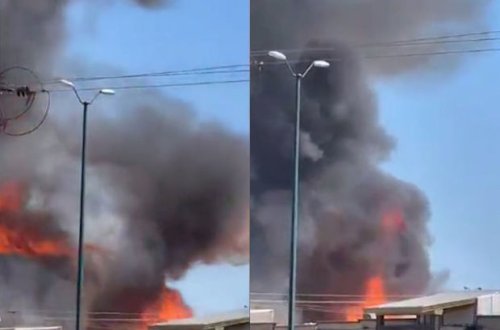 İranda avtomobillərin texniki baxış mərkəzində güclü partlayış - VİDEO