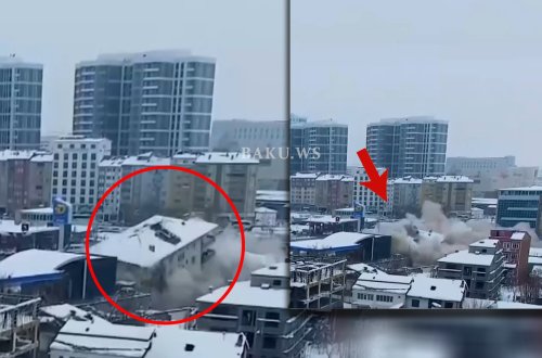 Zəlzələdə binaların dağılma anı: Dronla çəkilmiş son görüntülər - VİDEO