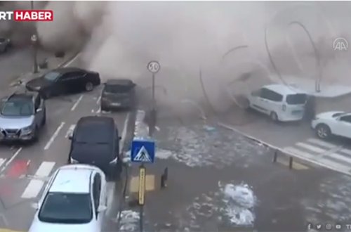 Həmin gün 11 mərtəbəli bina belə çökdü - Video