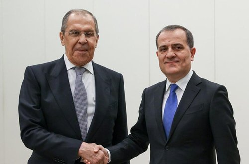 Lavrovla Ceyhun Bayramov mətbuat konfransı keçirir - Canlı