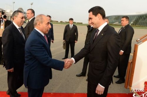 Türkmənistan Prezidenti Azərbaycana səfərə gəlib - FOTO