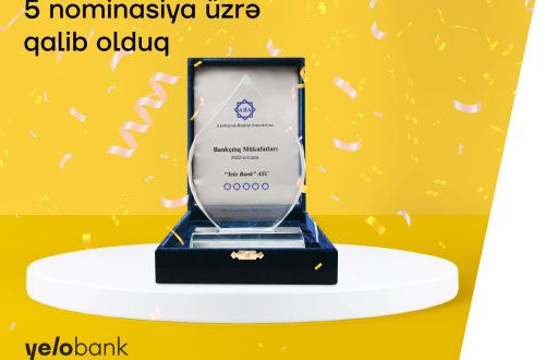 Yelo Bank 5 mükafata layiq görüldü