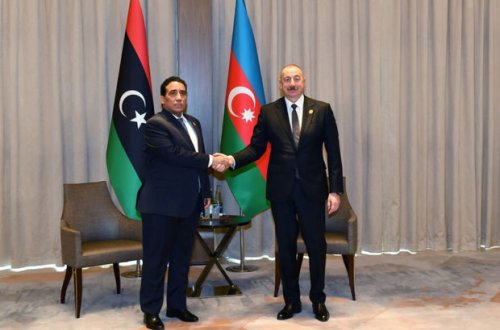 İlham Əliyev Liviya Dövləti Prezident Şurasının sədri ilə görüşüb - YENİLƏNİB + FOTO