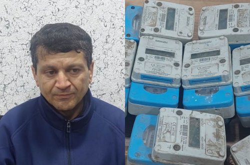 Ağstafada su sayğaclarını oğurlamaqda şübhəli bilinən şəxs saxlanılıb - FOTO