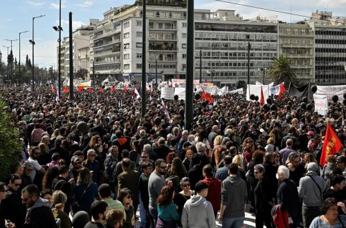 Yunanıstanda keçirilən etiraz aksiyasında 50 mindən çox insan iştirak edib