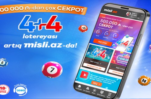 “Azərlotereya”dan sevindirən yenilik - “4+4” tirajlı lotereya biletləri onlayn satışda