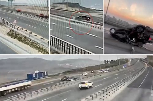 Bakı dairəvi avtomobil yolunda maşın aşıb, qadın ölüb - VİDEO