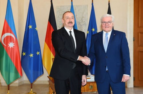 İlham Əliyevin Berlində Almaniya Prezidenti Frank-Valter Ştaynmayer ilə təkbətək görüşü olub - FOTO