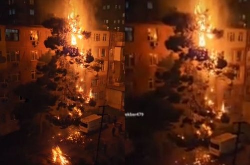 Bakıda bayram tonqalı qorxulu anlara səbəb oldu - ANBAAN VİDEO