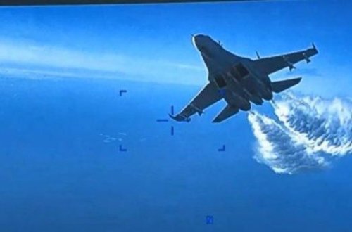 ABŞ PUA-nın Rusiya döyüş təyyarəsi tərəfindən vurulduğu anları paylaşıb