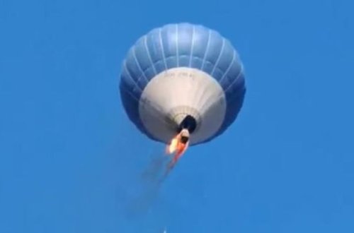 Meksikada hava şarında uçan iki nəfər diri-diri yandı - VİDEO