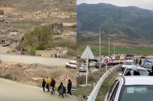 İranda molla rejimi güneyliləri Xudafərin körpüsünə yaxın buraxmadı - VİDEO