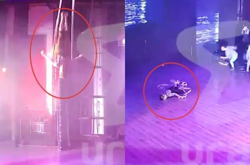 Rusiyada sirkdə faciə: 14 yaşlı uşaq fənd göstərərkən ip qırıldı - VİDEO