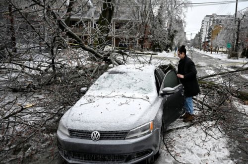 Buz fırtınası Kanadada insan həyatına son qoyub - FOTO