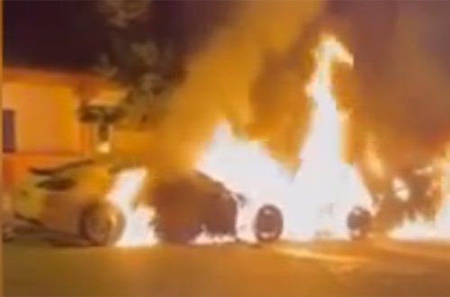 Azərbaycanda lüks avtomobilləri yandıran şəxs saxlanıldı (VİDEO)