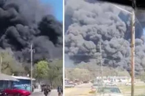 ABŞ-da təkrar emal müəssisəsində yanğından zəhərli tüstü yayılır