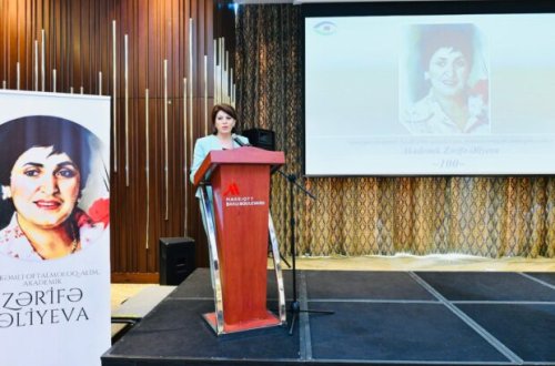 Zərifə Əliyevanın 100 illik yubileyinə həsr olunmuş “Zirvələrə yüksələn zərif insan ömrü” mövzusunda konfrans keçirilib - FOTOLAR