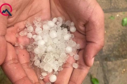 Bölgələrdə güclü külək əsdi, dolu düşdü - FOTO/VİDEO