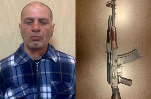 Nərimanovda “Kalaşnikov” satmaq istəyən şəxs saxlanılıb - FOTO/VİDEO