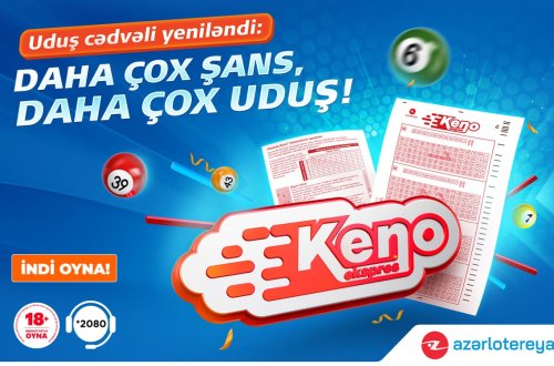 “Ekspress Keno” həvəskarlarına şad xəbər