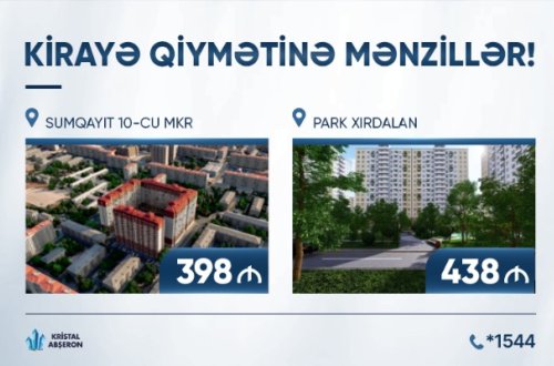 “Kristal Abşeron”dan kirayə qiymətinə mənzil təklifi - Fotolar